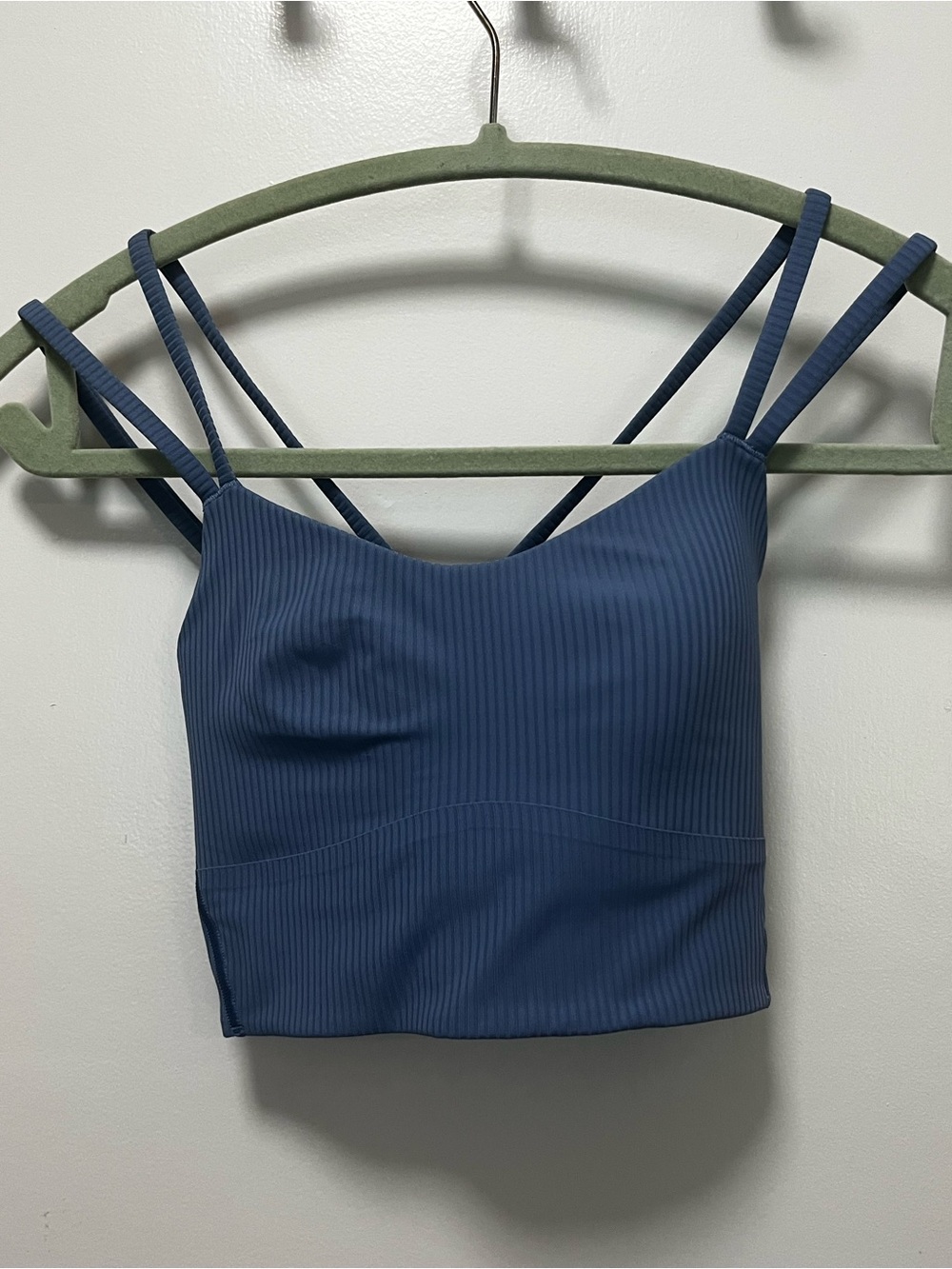 Lululemon Ribbed Double-Strap Sports Bra - Blue
